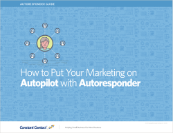 How to Put Your Marketing on Autopilot AUTORESPONDER GUIDE
