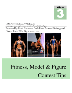 3 Fitness, Model &amp; Figure Contest Tips
