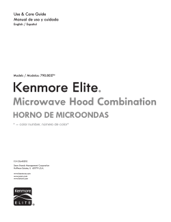 Kenmore Elite Microwave Hood Combination HORNO DE MICROONDAS Use &amp; Care Guide