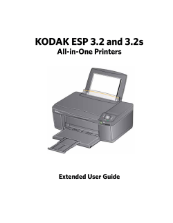 KODAK ESP 3.2 and 3.2s All-in-One Printers Extended User Guide