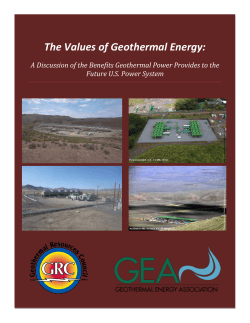 The Values of Geothermal Energy: Future U.S. Power System