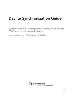Daylite Synchronization Guide