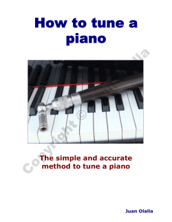 How to tune a piano  Olalla