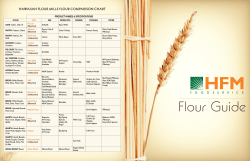Hawaiian Flour Mills Flour CoMparison CHart PRODUCT NAMES &amp; SPECIFICATIONS