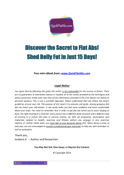 Discover the Secret to Flat Abs! Legal Notice