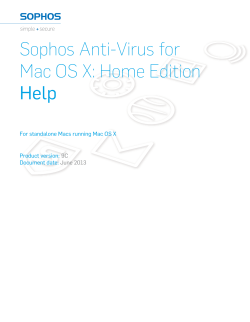 Sophos Anti-Virus for Mac OS X: Home Edition Help