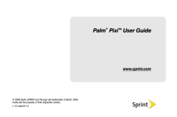 Palm Pixi User Guide www.sprint.com