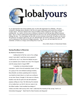 Moravian College | Office of International Studies | April 2011 1