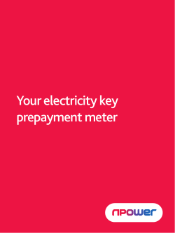 Your electricity key prepayment meter