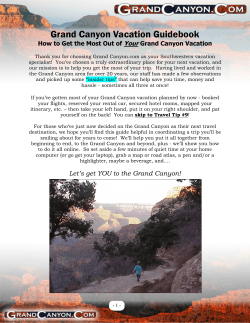 Grand Canyon Vacation Guidebook Your How to Get the Most Out of