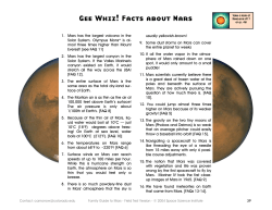 Gee Whiz! Facts about Mars