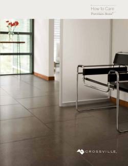How to Care Porcelain Stone ® LIT-MN-13