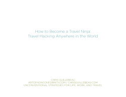 How to Become a Travel Ninja: