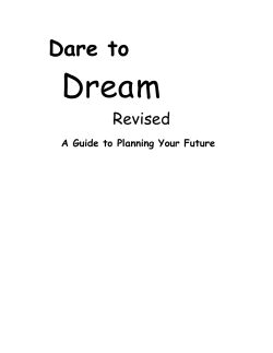 Dream Dare to Revised A Guide to Planning Your Future