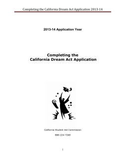 Completing the California Dream Act Application