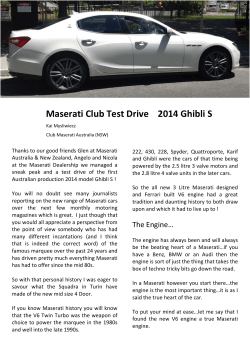 Maserati Club Test Drive    2014 Ghibli S