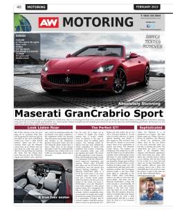 MOTORING Maserati GranCrabrio Sport 40