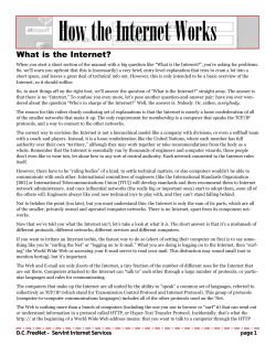 How the Internet Works What is the Internet?