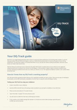 Your DQ-Track guide DQ-TRACK NO EXCESS