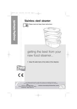 Stainless steel steamer getting the best from your new food steamer...