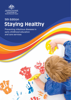 Staying Healthy 5th Edition Preventing infectious diseases in