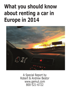 What you should know about renting a car in Europe in 2014