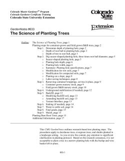 The Science of Planting Trees  GardenNotes