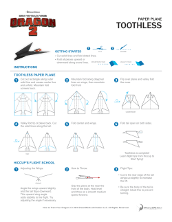 TOOTHLESS PAPER PLANE INSTRUCTIONS TOOTHLESS PAPER PLANE