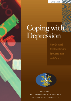 Coping with Depression New Zealand Treatment Guide