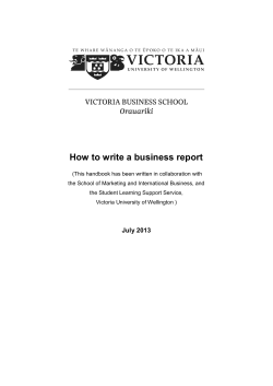 How to write a business report