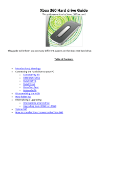 Xbox 360 Hard drive Guide