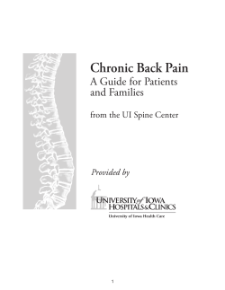 Chronic Back Pain  A Guide for Patients and Families