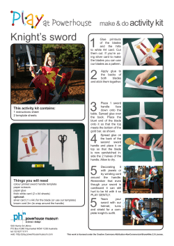 1  Knight’s sword activity kit