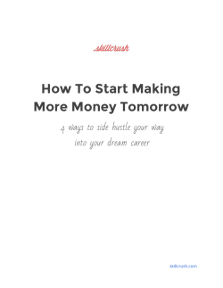 How To Start Making More Money Tomorrow into your dream career