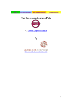The Depression Learning Path By Clinical-Depression.co.uk