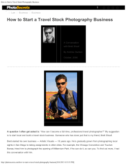 How to Start a Travel Stock Photography Business   