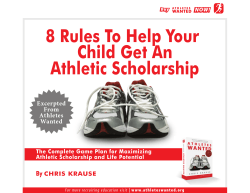 8 Rules To Help Your Child Get An Athletic Scholarship