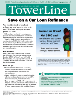TowerLine Save on a Car Loan Refinance  L