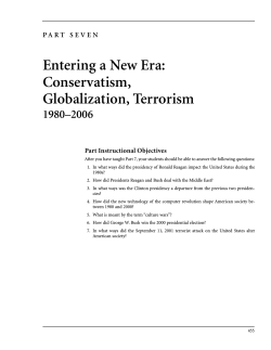 Entering a New Era: Conservatism, Globalization, Terrorism 1980–2006