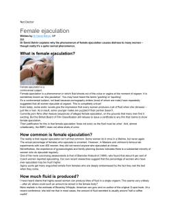 Female ejaculation Net Doctor
