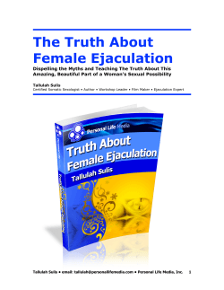 The Truth About Female Ejaculation
