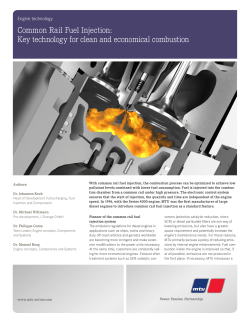Common Rail Fuel Injection: Key technology for clean and economical combustion