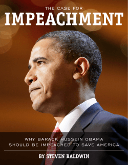 IMPEACHMENT BY STEVEN BALDWIN THE CASE FOR WHY BARACK HUSSEIN OBAMA
