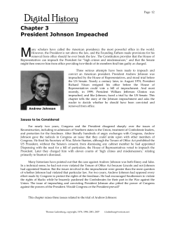 M Chapter 3 President Johnson Impeached