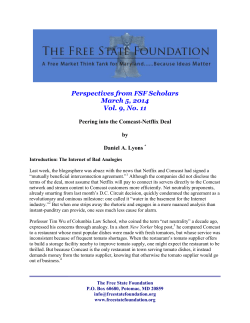 Perspectives from FSF Scholars March 5, 2014 Vol. 9, No. 11