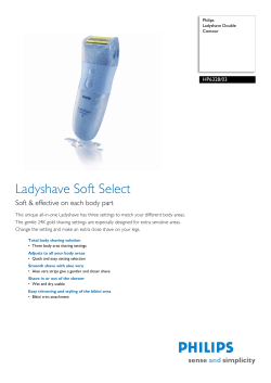 Ladyshave Soft Select Soft &amp; effective on each body part HP6328/03