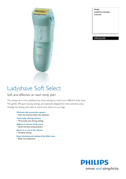 Ladyshave Soft Select Soft and effective on each body part HP6322/03