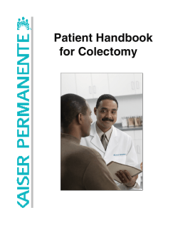 Patient Handbook for Colectomy