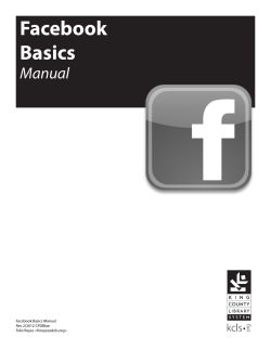 Facebook Basics Manual Facebook Basics Manual