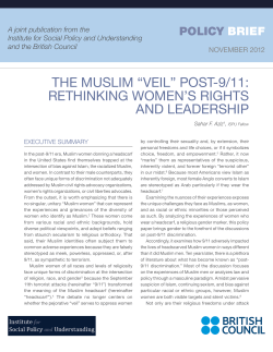 ThE MuSlIM “VEIl” PoST-9/11: REThInkIng WoMEn’S RIghTS And lEAdERShIP POLICY